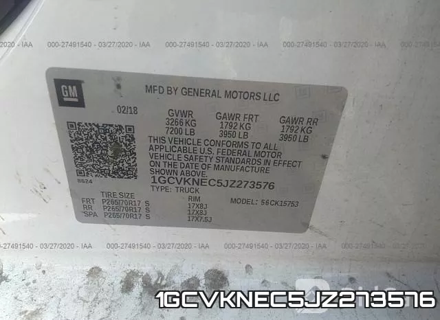 1GCVKNEC5JZ273576 фото 10