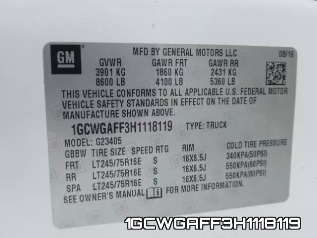 1GCWGAFF3H1118119 фото 2