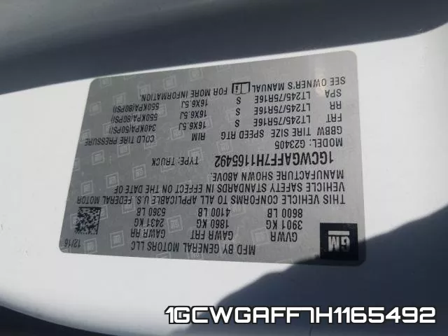 1GCWGAFF7H1165492 фото 2