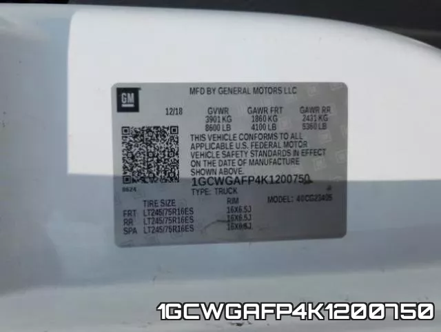 1GCWGAFP4K1200750 фото 2