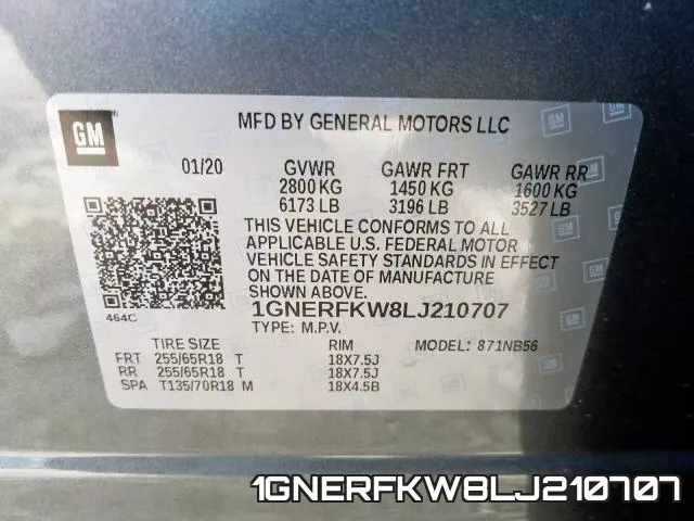 1GNERFKW8LJ210707 фото 2