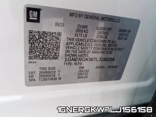 1GNERGKW7LJ156158 фото 2