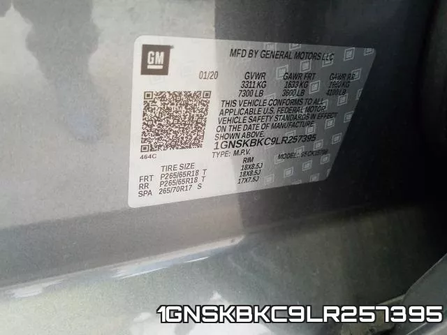 1GNSKBKC9LR257395 фото 2