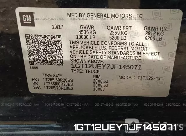 1GT12UEY7JF145071 фото 10