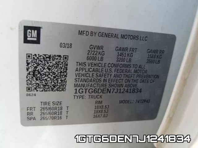 1GTG6DEN7J1241834 фото 2