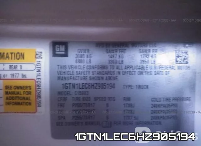 1GTN1LEC6HZ905194 фото 10