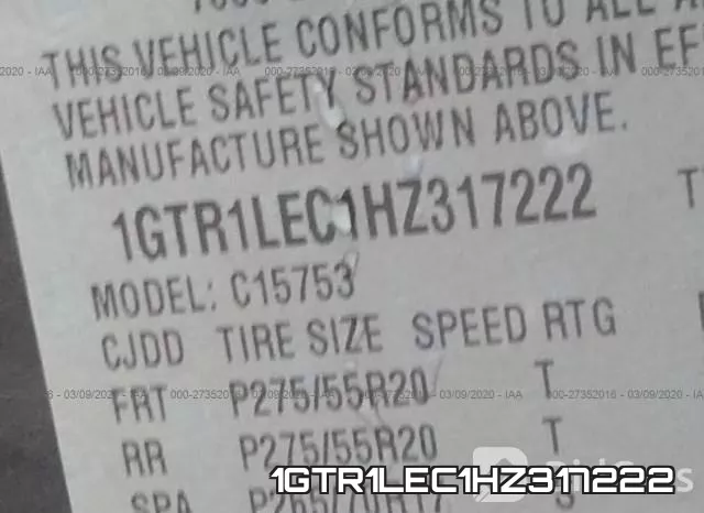 1GTR1LEC1HZ317222 фото 10
