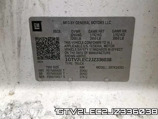1GTV2LEC2JZ336038 фото 2