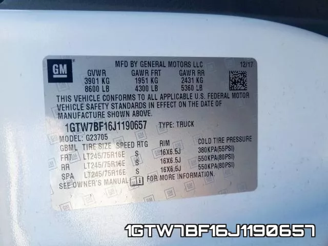 1GTW7BF16J1190657 фото 2