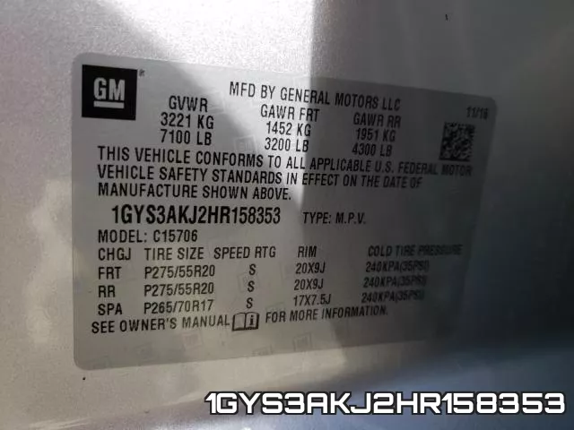 1GYS3AKJ2HR158353 фото 2