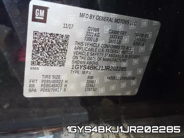1GYS4BKJ1JR202285 фото 2