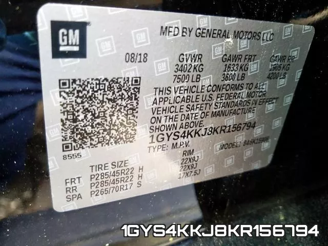 1GYS4KKJ8KR156794 фото 2