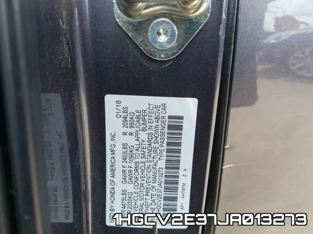 1HGCV2E37JA013273 фото 2