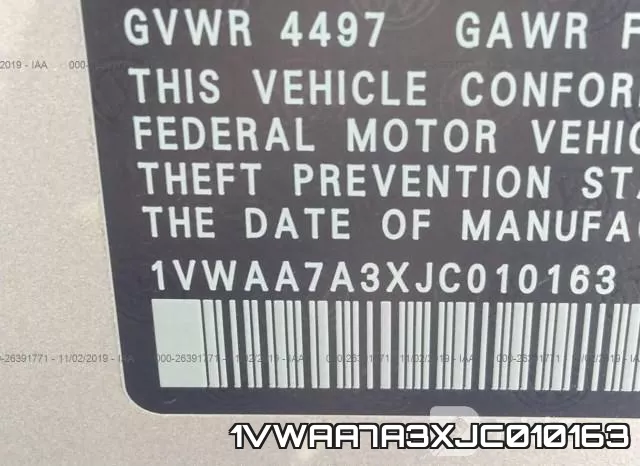 1VWAA7A3XJC010163 фото 10