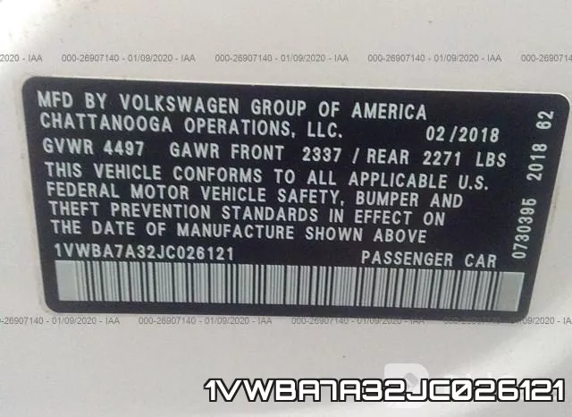 1VWBA7A32JC026121 фото 10