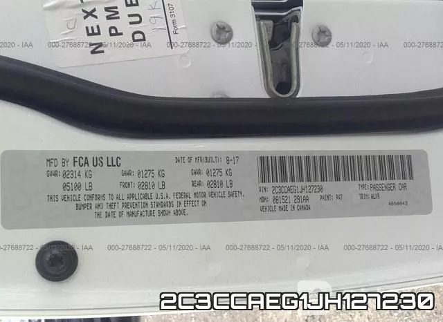 2C3CCAEG1JH127230 фото 10
