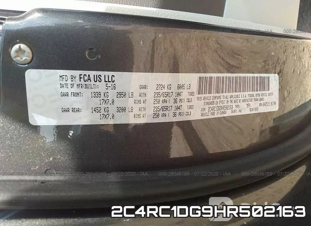 2C4RC1DG9HR502163 фото 10