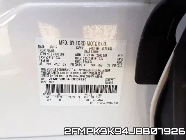2FMPK3K94JBB07926 фото 2