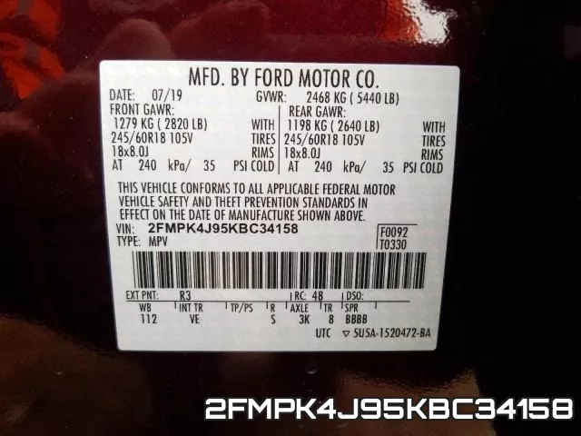 2FMPK4J95KBC34158 фото 2