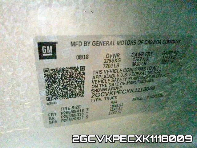 2GCVKPECXK1118009 фото 2
