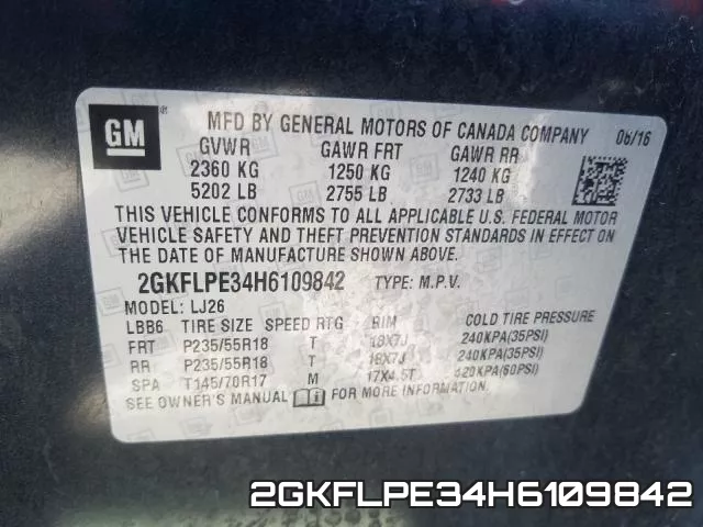2GKFLPE34H6109842 фото 2