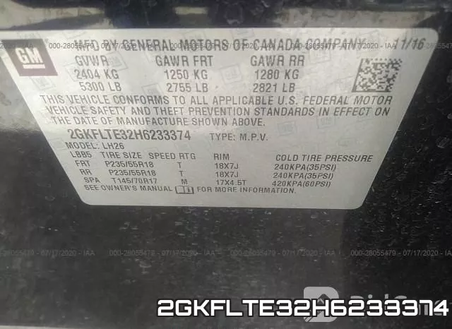 2GKFLTE32H6233374 фото 10