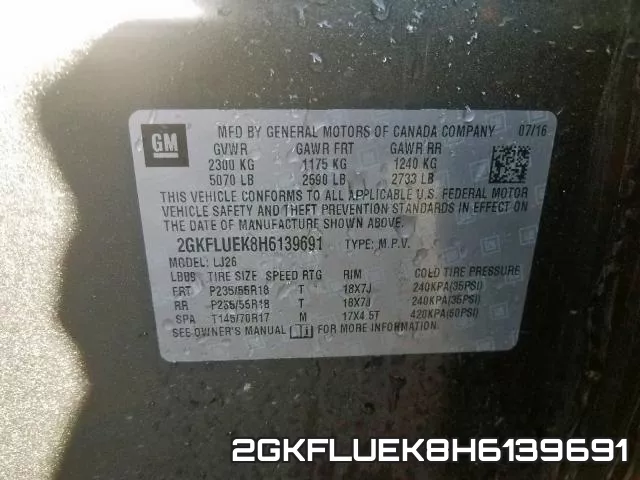 2GKFLUEK8H6139691 фото 2