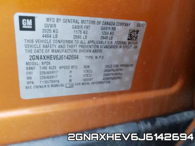 2GNAXHEV6J6142694 фото 2