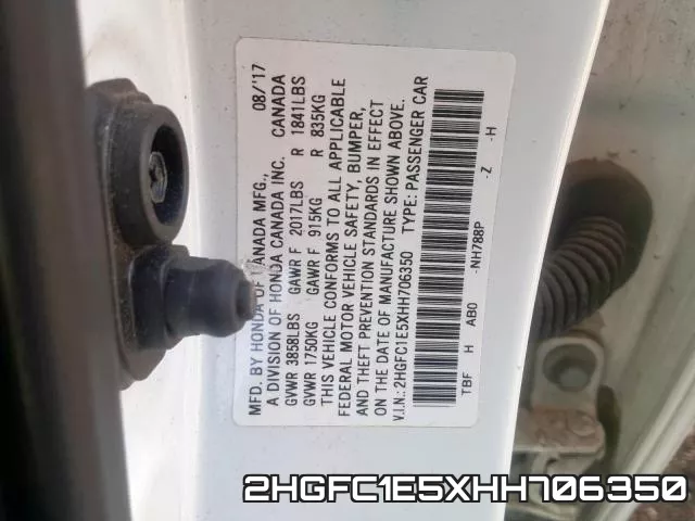 2HGFC1E5XHH706350 фото 2