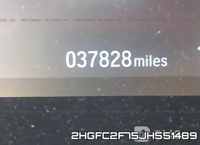 2HGFC2F75JH551489 фото 8