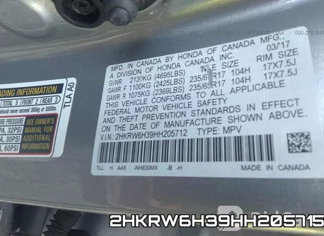 2HKRW6H39HH205715 фото 10