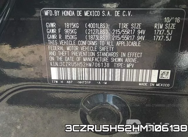 3CZRU5H52HM706138 фото 10