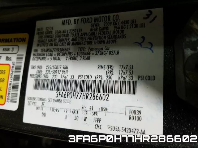 3FA6P0H77HR286602 фото 2