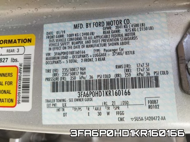 3FA6P0HD1KR160166 фото 2