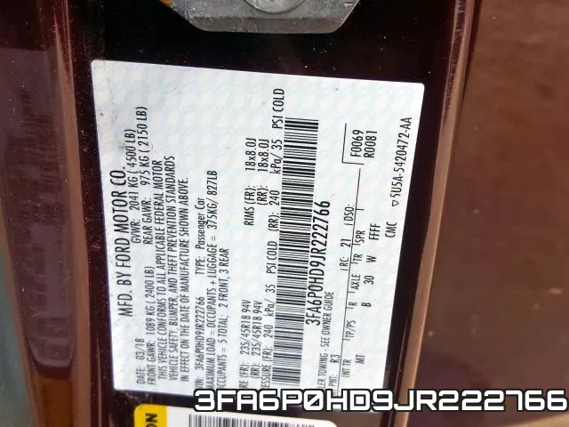 3FA6P0HD9JR222766 фото 2