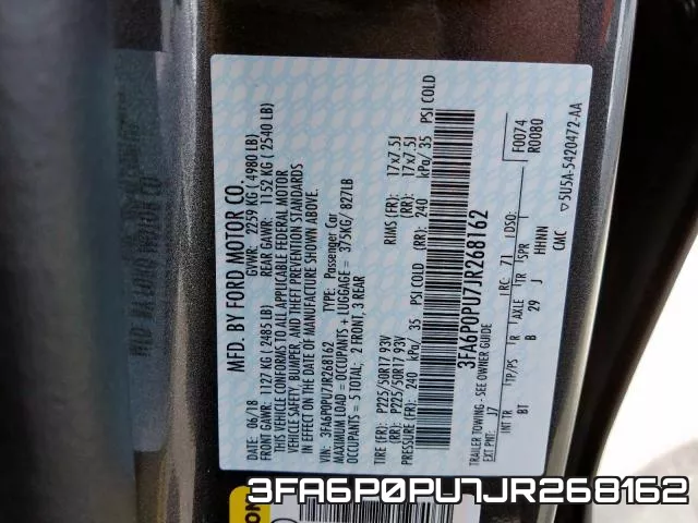 3FA6P0PU7JR268162 фото 2