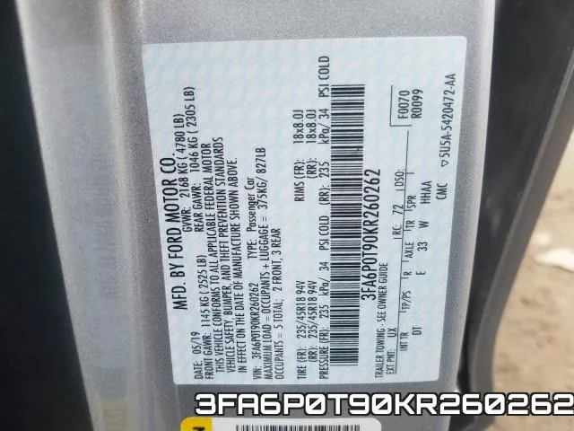 3FA6P0T90KR260262 фото 2