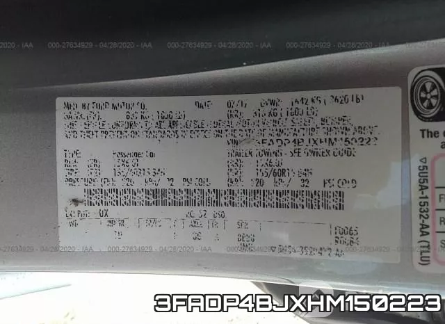 3FADP4BJXHM150223 фото 10
