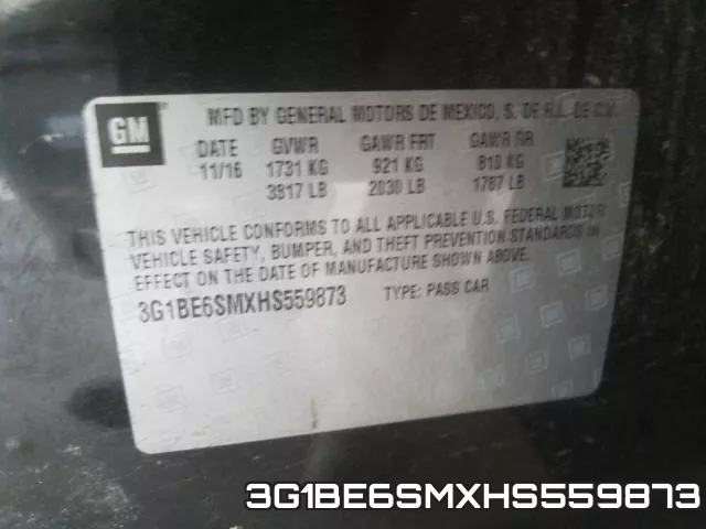 3G1BE6SMXHS559873 фото 2