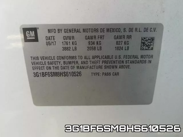 3G1BF6SM8HS610526 фото 2