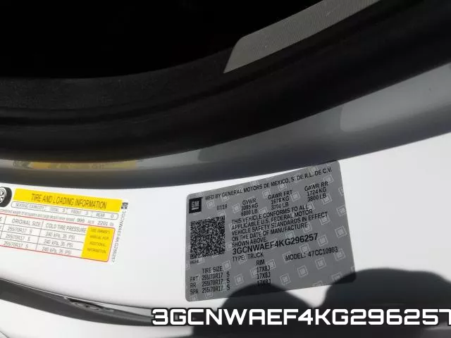 3GCNWAEF4KG296257 фото 2