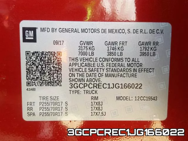 3GCPCREC1JG166022 фото 2