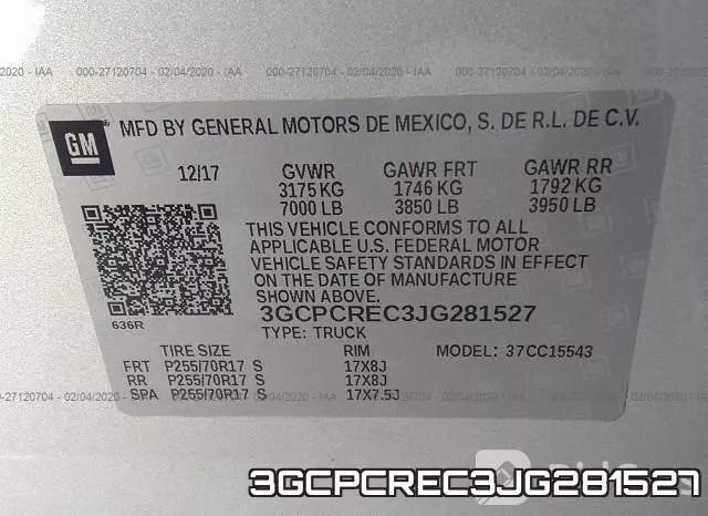 3GCPCREC3JG281527 фото 10
