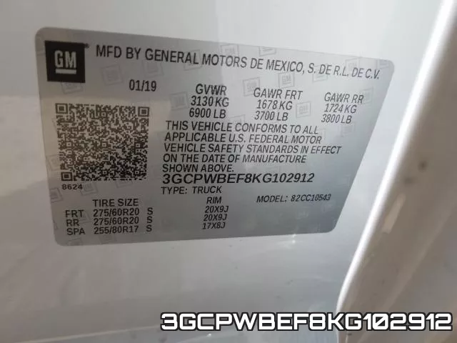 3GCPWBEF8KG102912 фото 2
