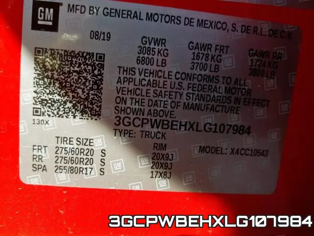 3GCPWBEHXLG107984 фото 2
