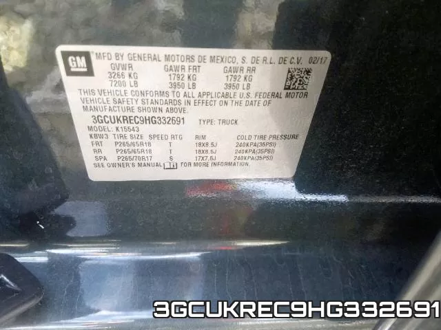 3GCUKREC9HG332691 фото 2