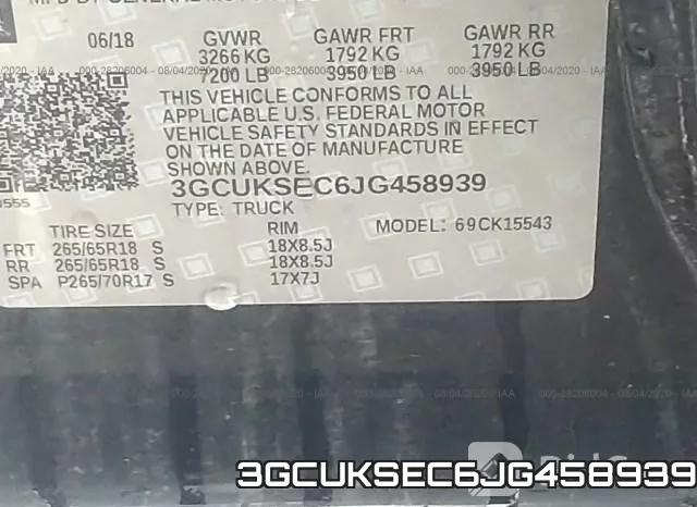 3GCUKSEC6JG458939 фото 10