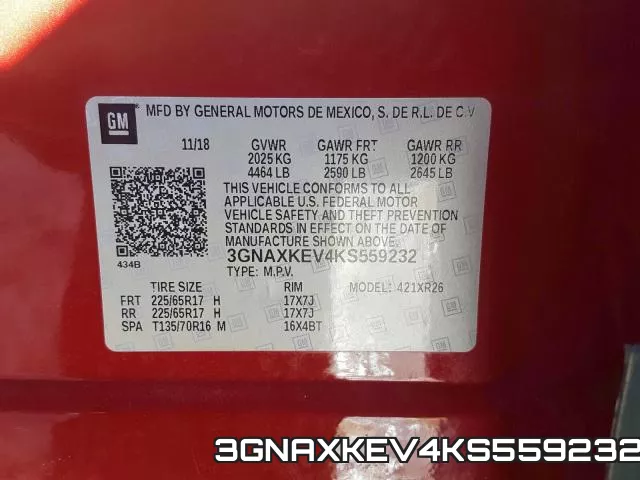 3GNAXKEV4KS559232 фото 2