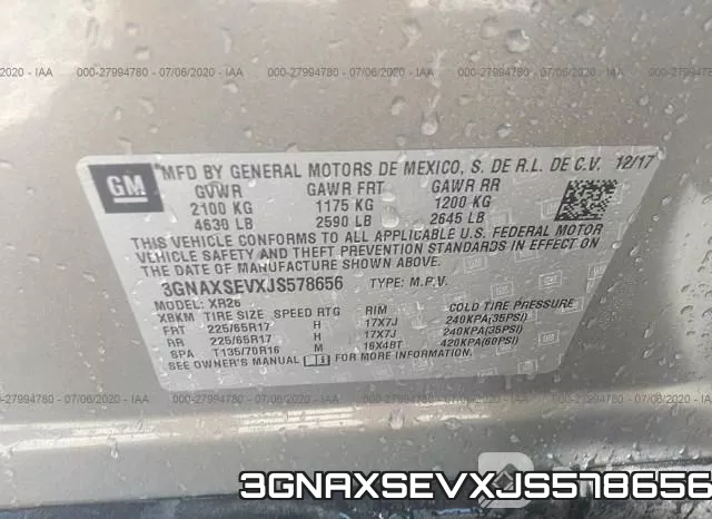 3GNAXSEVXJS578656 фото 10