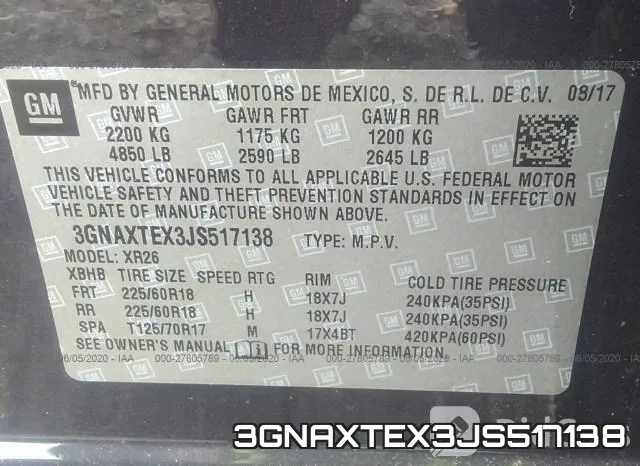 3GNAXTEX3JS517138 фото 10